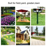 Hjemix | Solar Power Ultrasonic Skadedyr Repeller Infrarød Sensor Vanntett Dyreavskrekker