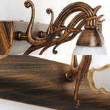 Hjemix | Blomster Bad Vegglys Klassisk Opalglass 2/3/4 Lys Bronze/Hvit Sminke Belysning