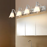 Hjemix | Blomster Bad Vegglys Klassisk Opalglass 2/3/4 Lys Bronze/Hvit Sminke Belysning