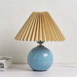 Hjemix | Nordisk minimalistisk 1-lampe bordlampe laget av keramikk med folder