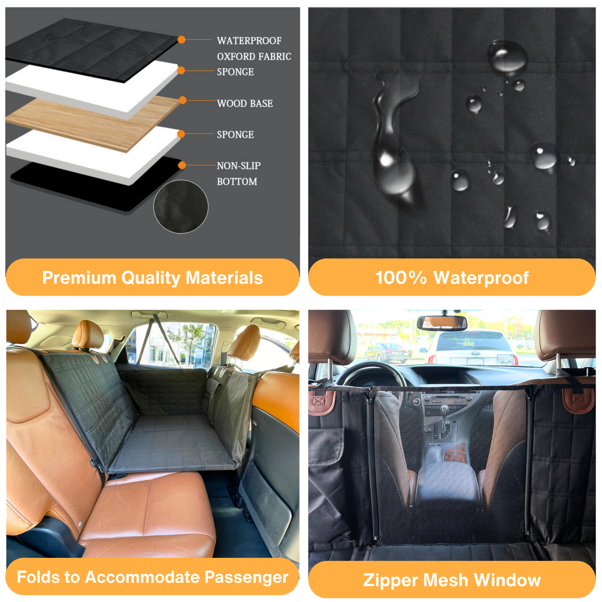 Hjemix | Bakseteenhenger for hunder - Svart med dørdeksler