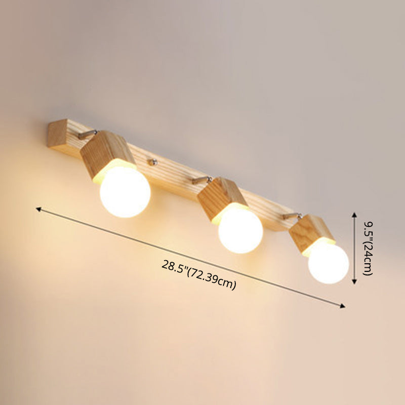 Hjemix | Moderne Tre Sminkespeil Lys Justerbar Veggarm Bad Sminke Vegglamper