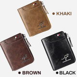 Hjemix | Menns Essentials-Multi-funksjonell RFID Blokkering Vanntett Holdbar PU Lær Lommebok