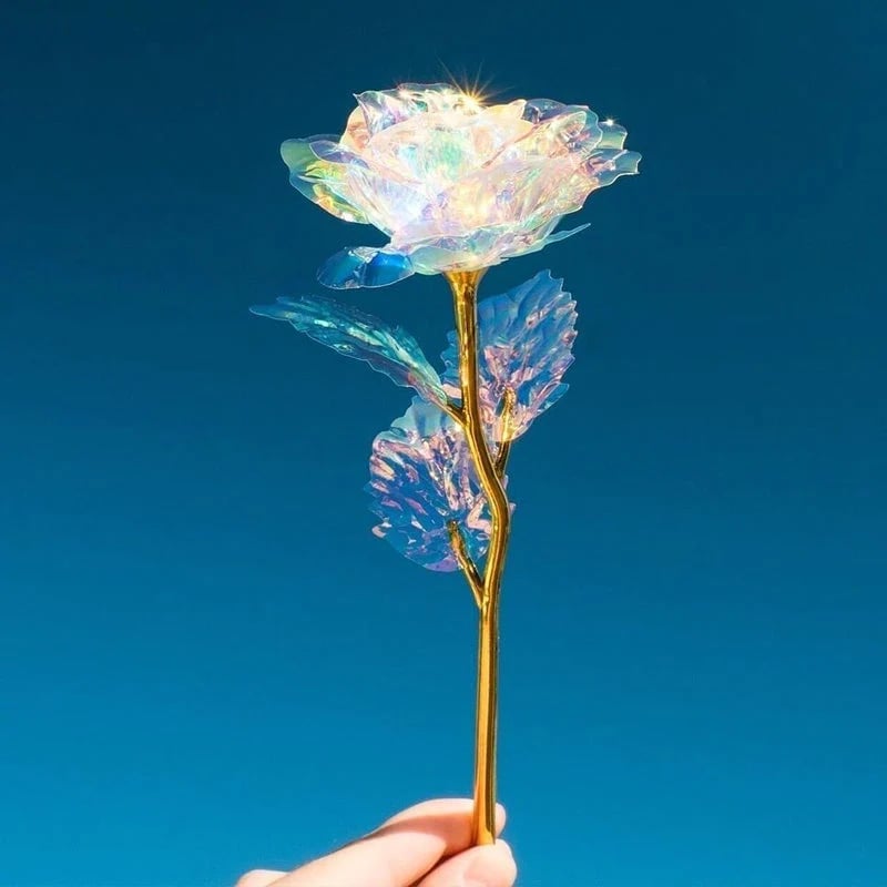 Hjemix | Til Gaven Til Dine Kjære - Fargerik Glassrose