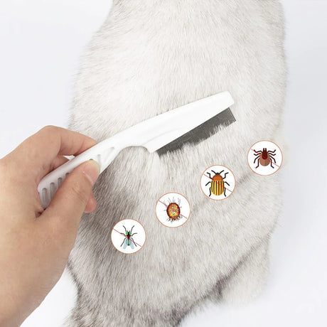 Hjemix | Multifunksjonell Pet Hair Comb Flått- og Tåre Flekkfjerning