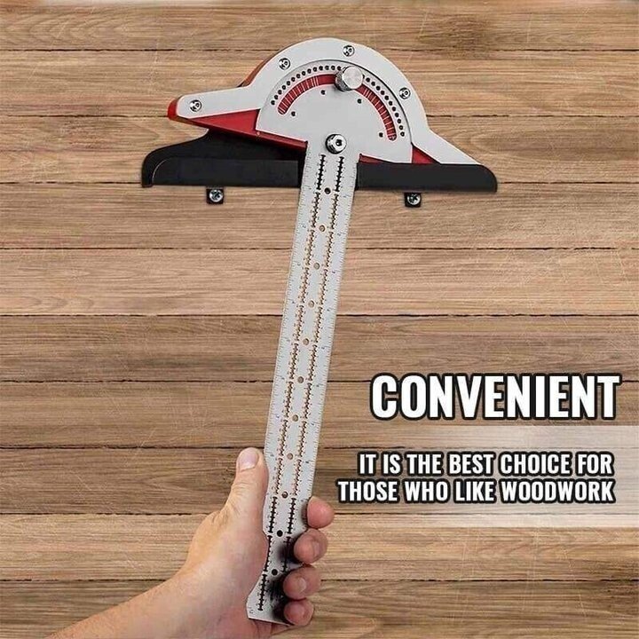 Hjemix | Ultra Precision Markeringslinjal Firkant T Type Trearbeids Skrapeverktøy Måleverktøy