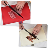 Sett med 4 skjærebrett med holder