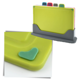 Sett med 4 skjærebrett med holder