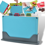 Sett med 4 skjærebrett med holder