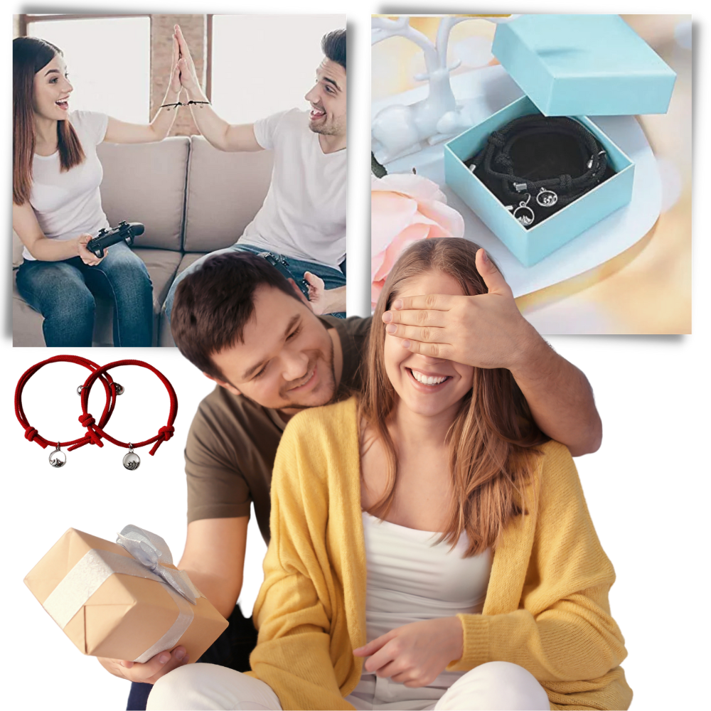 Sett med 2 magnetiske armbånd for par