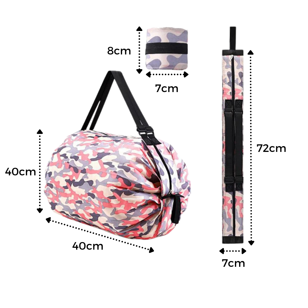 Sammenleggbar vanntett handlepose