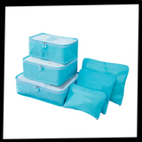 Sett med 6 små reisevesker til kofferten