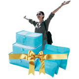 Sett med 6 små reisevesker til kofferten