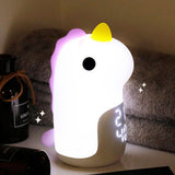Hjemix | Unilora DreamLight Vekkerklokke | Enhjørning Design | Timer & LED Nattlampe | Barnerom Dekor