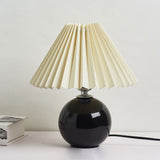 Hjemix | Nordisk minimalistisk 1-lampe bordlampe laget av keramikk med folder