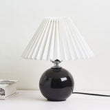 Hjemix | Nordisk minimalistisk 1-lampe bordlampe laget av keramikk med folder