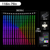 Hjemix | Fargebølger LED Gardin Synkelys