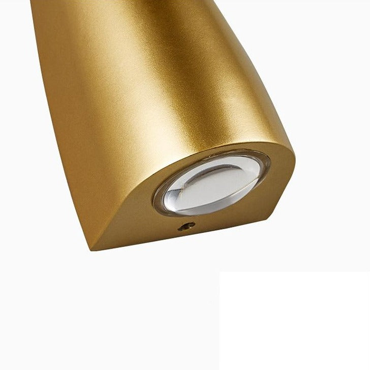 Hjemix | Moderne Enkel Lang Horn 2-Lys LED Innendørs og Utendørs Vegglampe