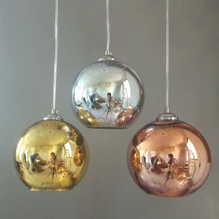 Hjemix | Moderne kreativ 3D fargerik fyrverkeriglass 1-lampe kuppelpendellampe