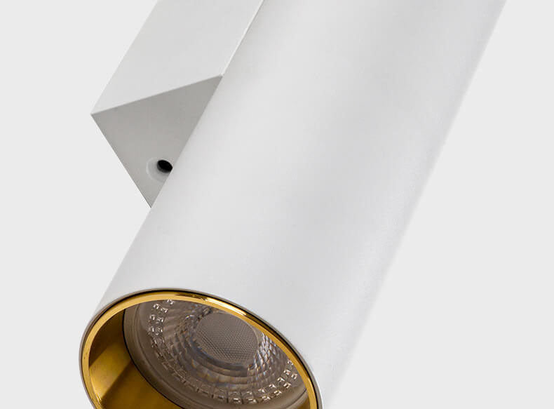 Hjemix | Enkel Aluminium Sylinderformet 2-Lykt Vegglampe