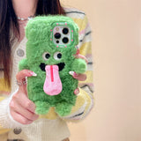 Hjemix | Morsom tungsten ut plush telefonholder for iPhone
