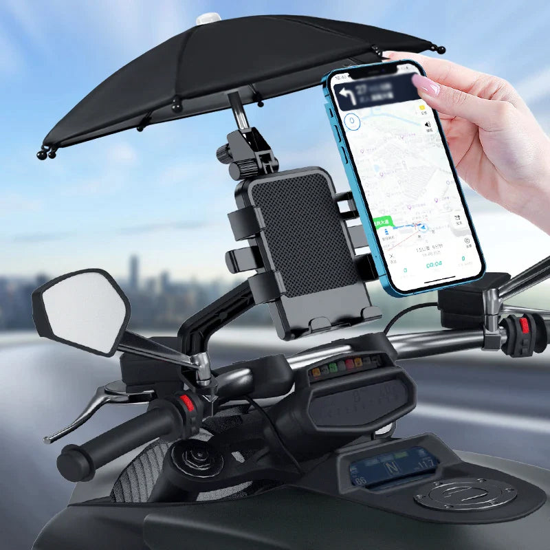 Hjemix | Motorsykkel Telefonholder med Paraply