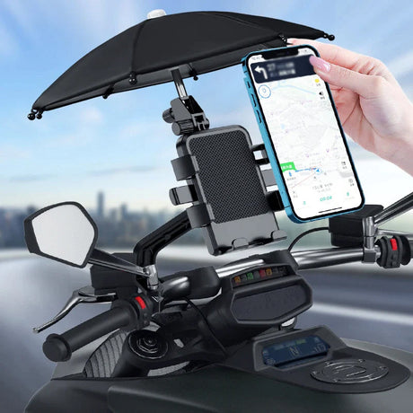 Hjemix | Motorsykkel Telefonholder med Paraply