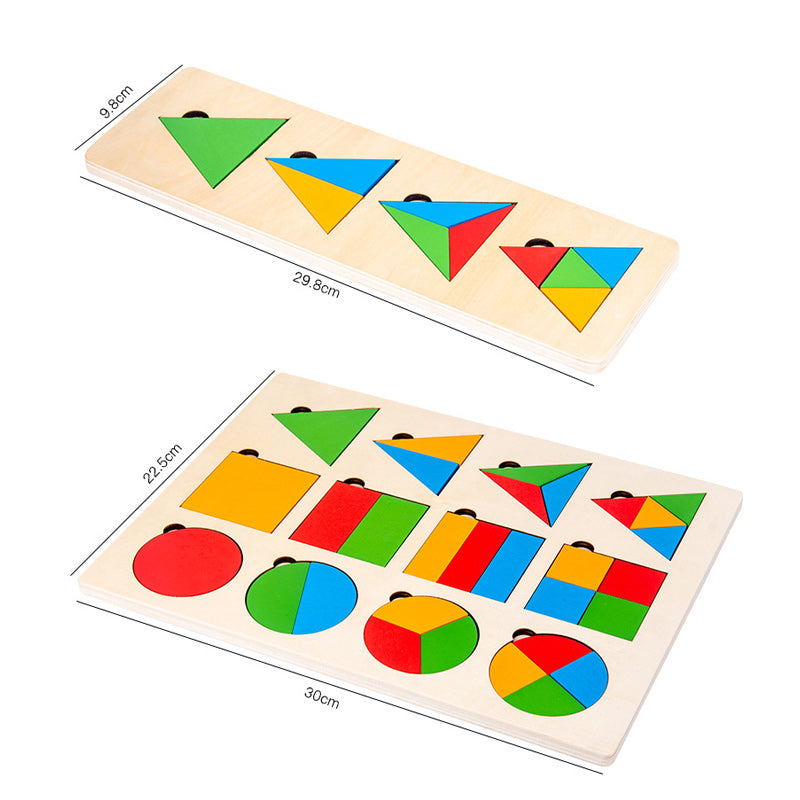 Hjemix | Montessori tre sorteringsspill med geometriske former
