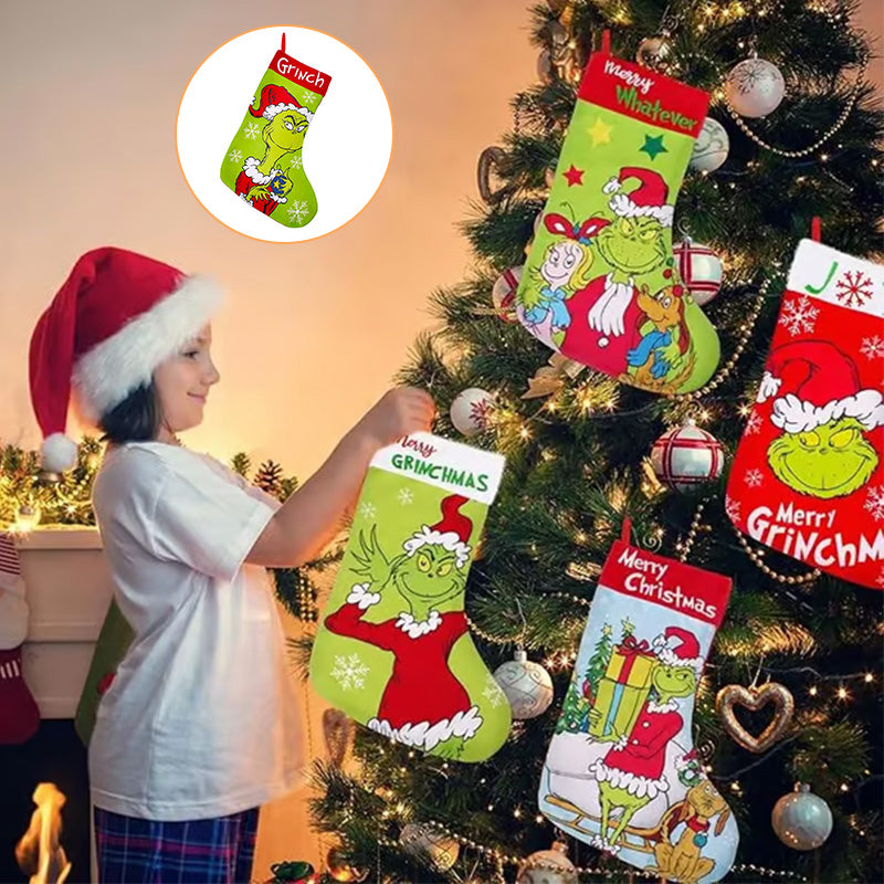 Hjemix | Grønn julestrømpe juledekorasjoner