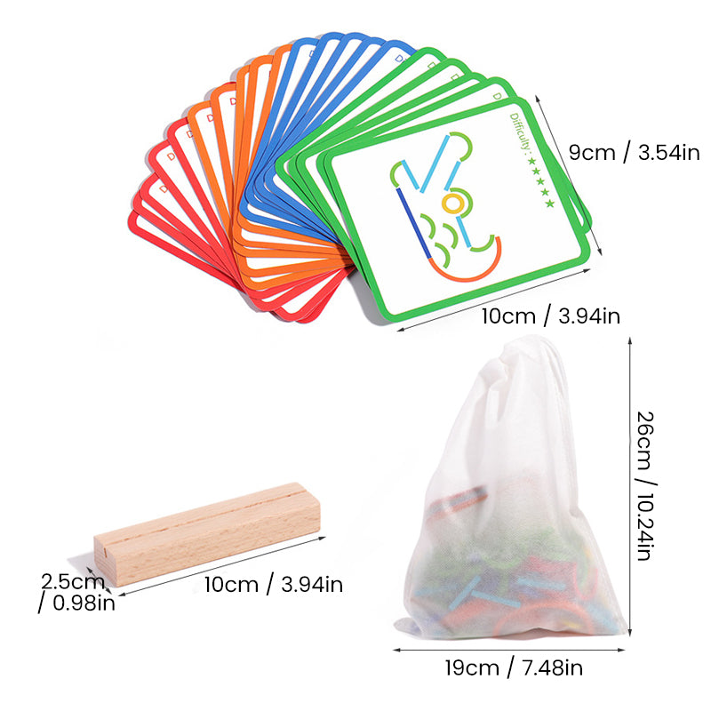 Hjemix | Montessori Barns Puslespill Logikktrening Ring Spill