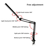 Hjemix | LED Foldbar Lang Arm Klips Øyevern USB Leselampe