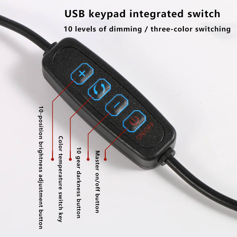 Hjemix | LED Foldbar Lang Arm Klips Øyevern USB Leselampe