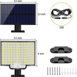 Hjemix | 106 LED Solcelle Utebelysning med Bevegelsessensor