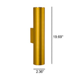 Hjemix | Enkel Aluminium Sylinderformet 2-Lykt Vegglampe