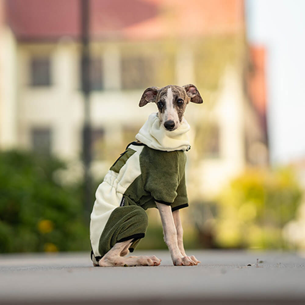 Hjemix | Full Protection Polar Fleece Hundedress med Avtagbar Krage