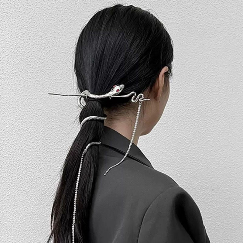 Hjemix | Silver Spiral Snake Tåsmykke