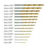 Hjemix | Stål titanbelagt spiralbor (99 deler)