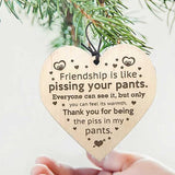 Hjemix | Vennskap Tre Ved Pendel Juletre Dekor (3 Biter)