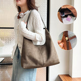 Hjemix | Suede budveske med stor kapasitet