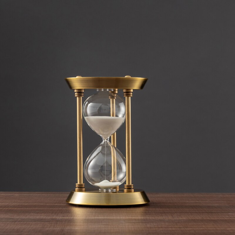 Hjemix | 3/5/10 minutter retro metall håndverk timeglass pendel hjemme kontor skrivebord arrangement ornament sandtimer sandglass dekorasjon