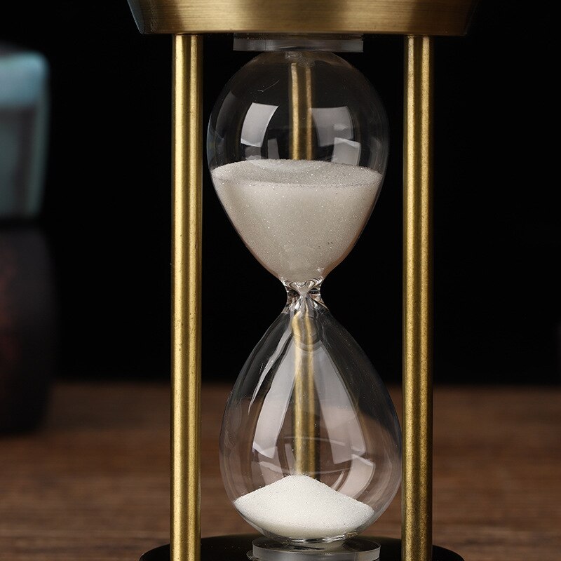 Hjemix | 3/5/10 minutter retro metall håndverk timeglass pendel hjemme kontor skrivebord arrangement ornament sandtimer sandglass dekorasjon