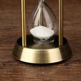 Hjemix | 3/5/10 minutter retro metall håndverk timeglass pendel hjemme kontor skrivebord arrangement ornament sandtimer sandglass dekorasjon