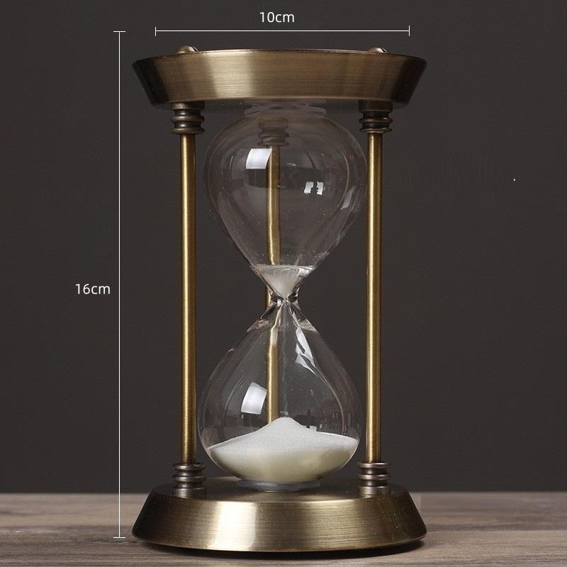 Hjemix | 3/5/10 minutter retro metall håndverk timeglass pendel hjemme kontor skrivebord arrangement ornament sandtimer sandglass dekorasjon