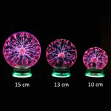 Hjemix | PlasmaNova Plasma Ball Nattlys | Interaktiv Belysning | Dekorativ Bordlampe | Perfekt for Hjem og Kontor