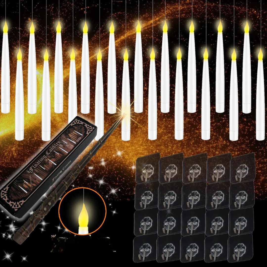 Hjemix | Flytende LED-lys - MagicGlow - Inspirert av Harry Potter - Skap en magisk atmosfære