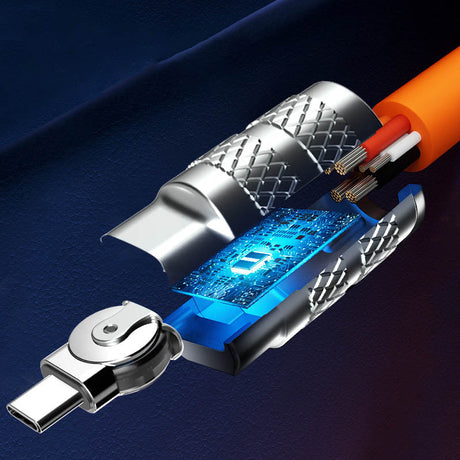 Hjemix | 180° Anti-Break Hurtigladnings Datakabel (120W)