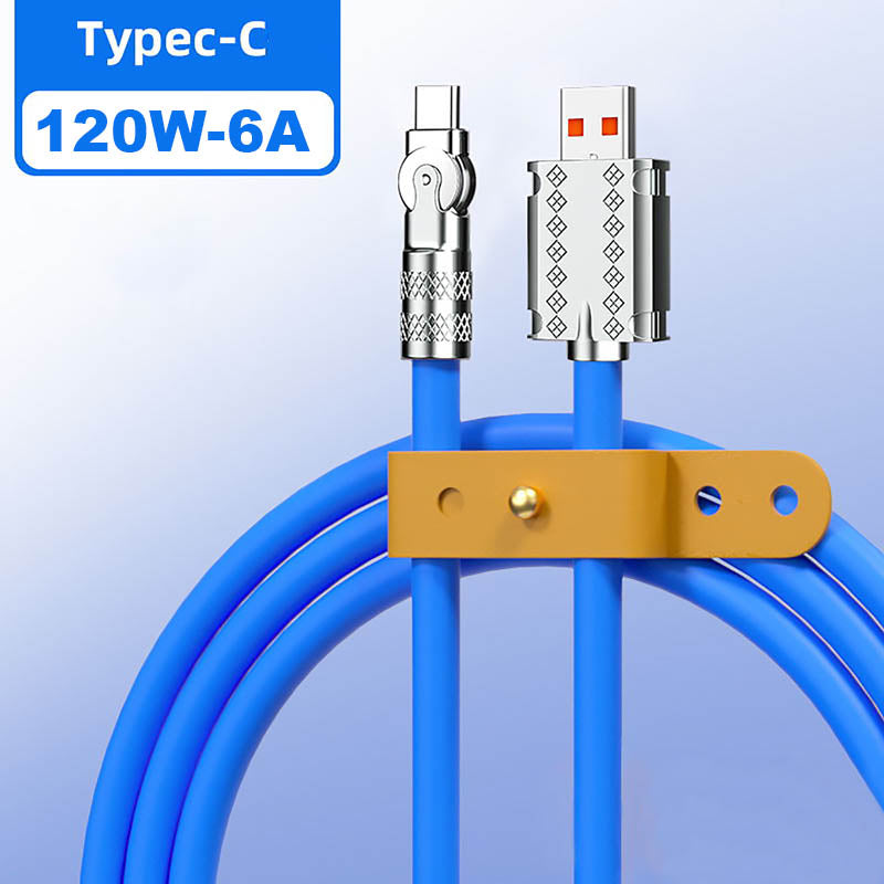 Hjemix | 180° Anti-Break Hurtigladnings Datakabel (120W)