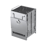 Hjemix | Utendørs sammenleggbart vedovn mini rustfritt stål grill camping piknik