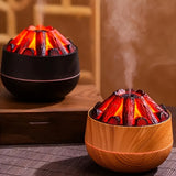 Hjemix | Fire Diffuser - Mini simulert kullild luftfukter med realistisk flammeeffekt