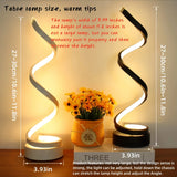 Hjemix | Modern Spiral Table Lamp – Kreativ LED Skrivebordslampe med Mild Varme Lys, Perfekt for Soverom, Stue, og Studie Dekor